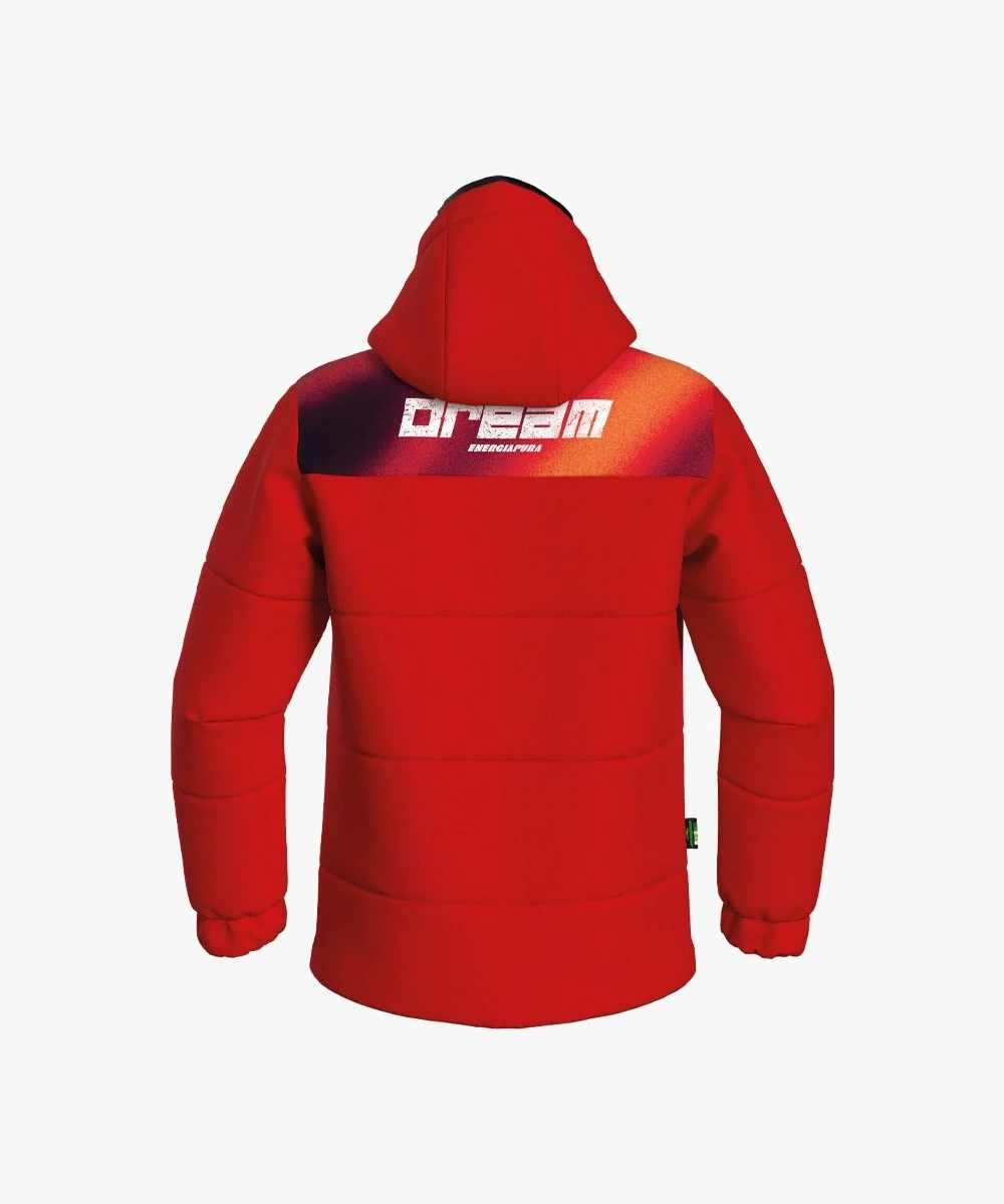 Energiapura Duvin kapucnis bélelt technikai kabát (junior) síruha (Red/Dream Red), 2. nézet