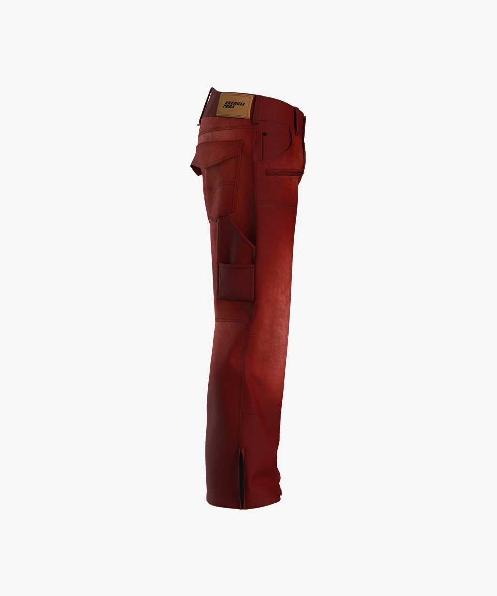 Energiapura Cargo Plus Thin Velvet sínadrág, mintás (felnőtt) síruha (Bordeaux), 3. nézet