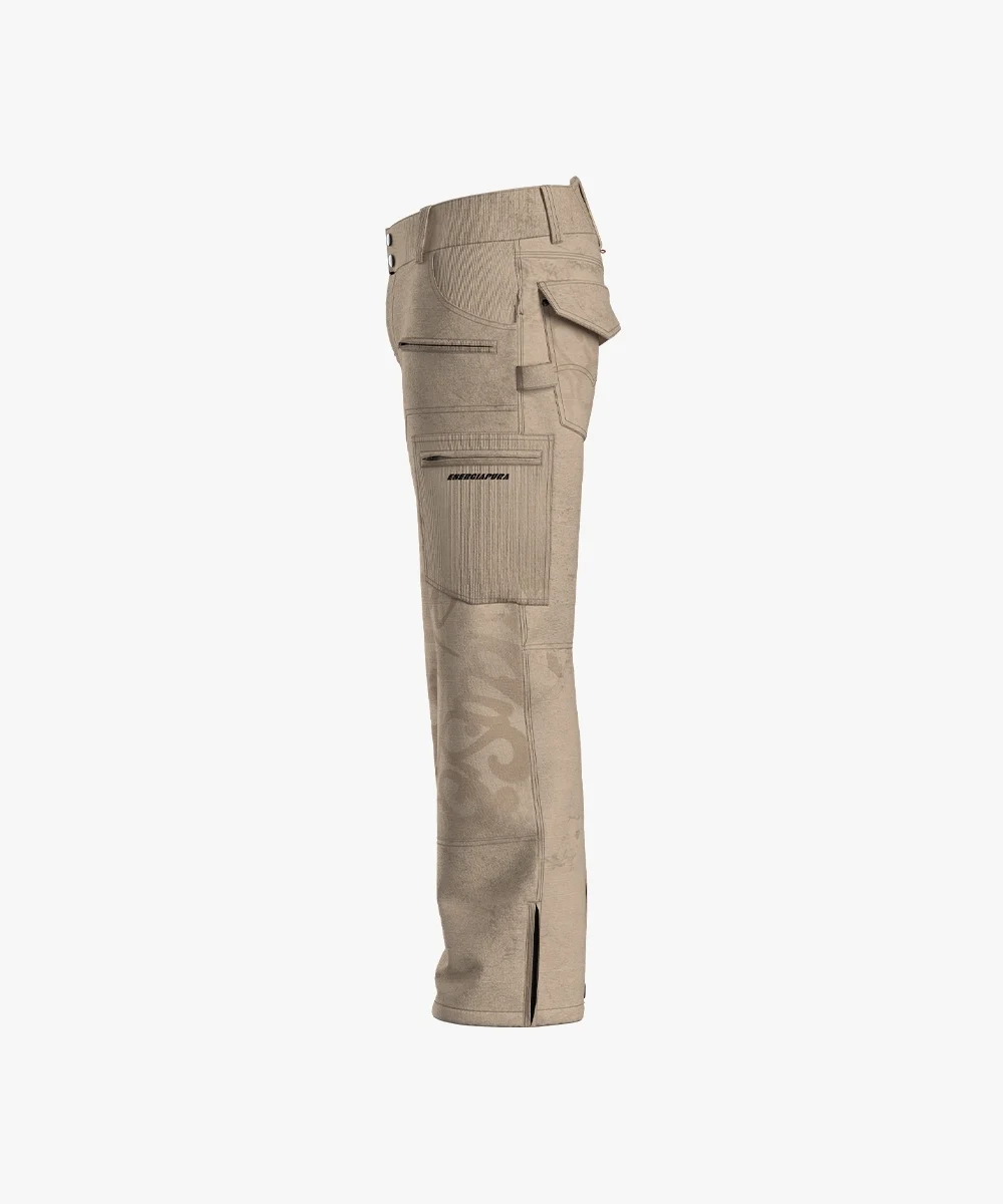 Energiapura Cargo Plus Thin Velvet sínadrág, Creed (felnőtt) síruha (Creed Beige Printed), 4. nézet